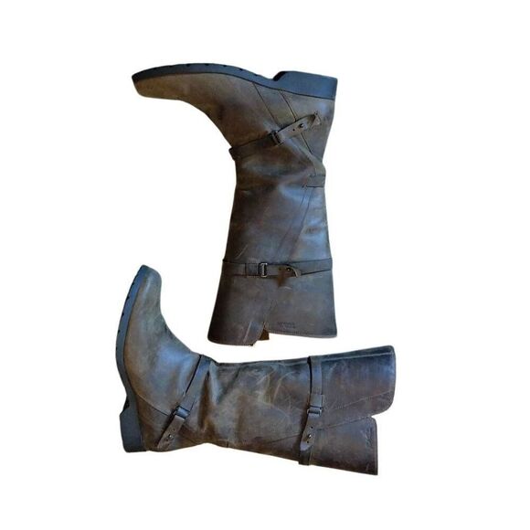 Teva De La Vina Boots Women's Size 9 Brown Waterproof Leather Buckle Tall Riding - Picture 7 of 16